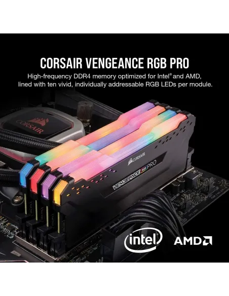 Corsair Vengeance RGB Pro DDR4 3000MHz PC4-24000 16GB (2x8GB) CL15 Gris