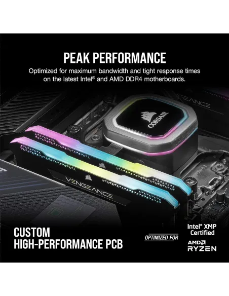 Corsair Vengeance RGB Pro SL DDR4 3600MHz PC4-28800 16GB (2x8GB) CL18 Gris