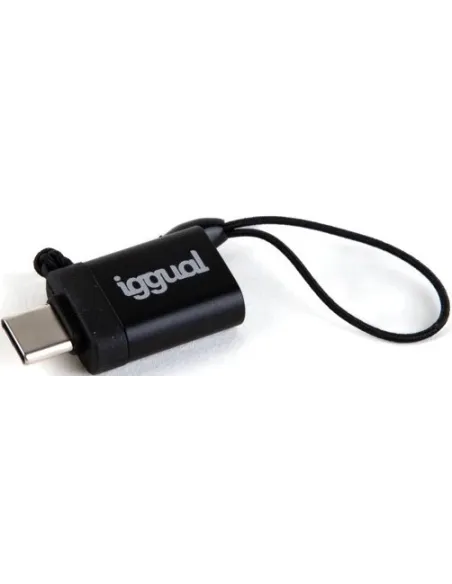 Iggual IGG318409 Adaptador de Imagen USB-C a USB-A Negro