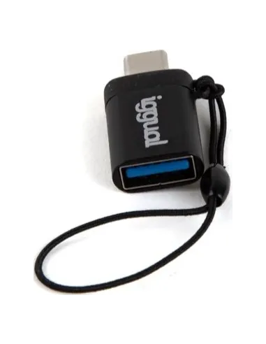 Iggual IGG318409 Adaptador de Imagen USB-C a USB-A Negro