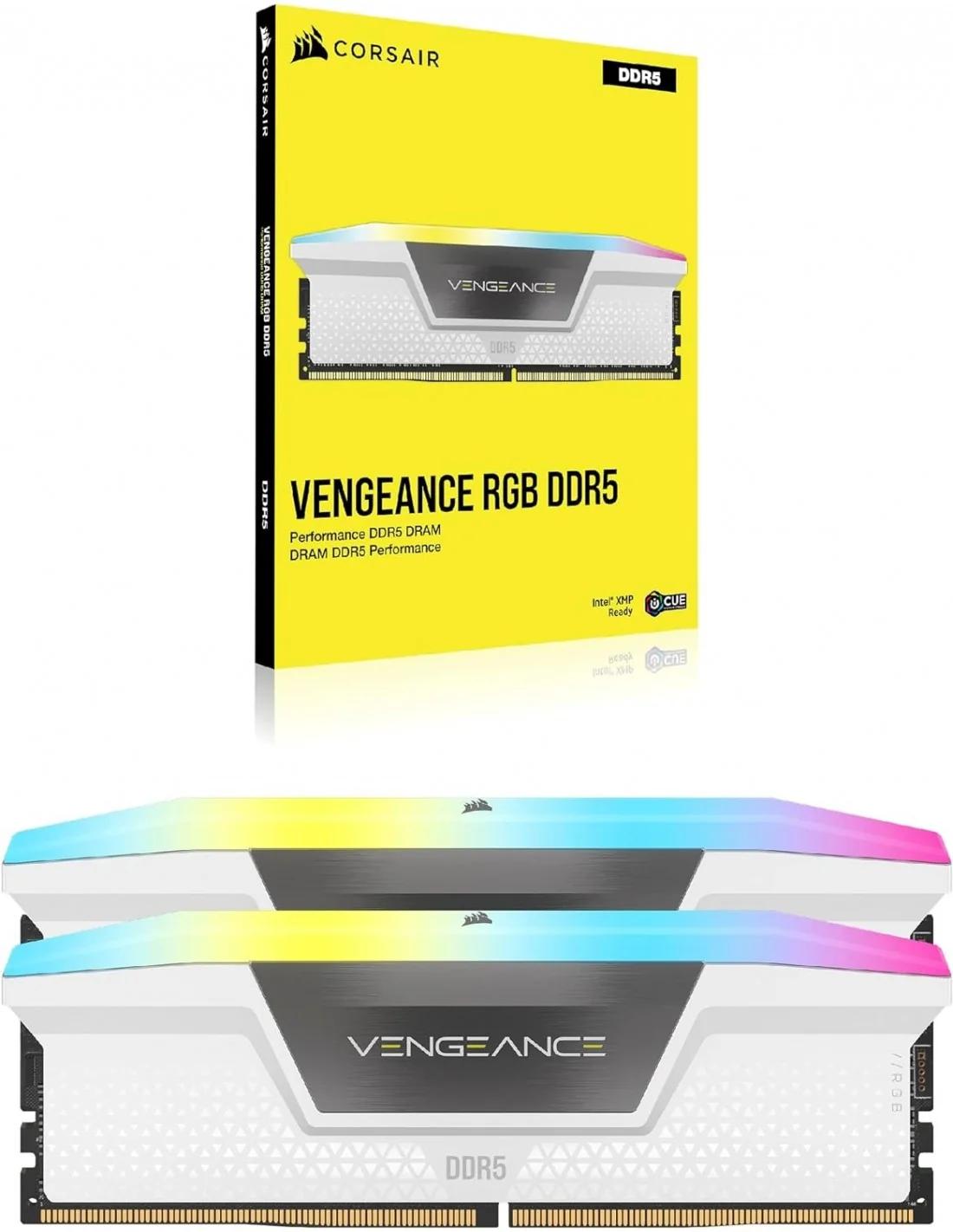 Corsair Vengeance RGB DDR5 5600MHz 32GB (2x16GB) CL40 Blanca