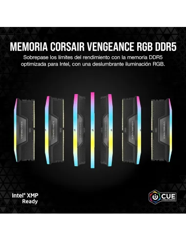 Corsair Vengeance RGB DDR5 6000MHz 32GB (2x16GB) CL30 Negra