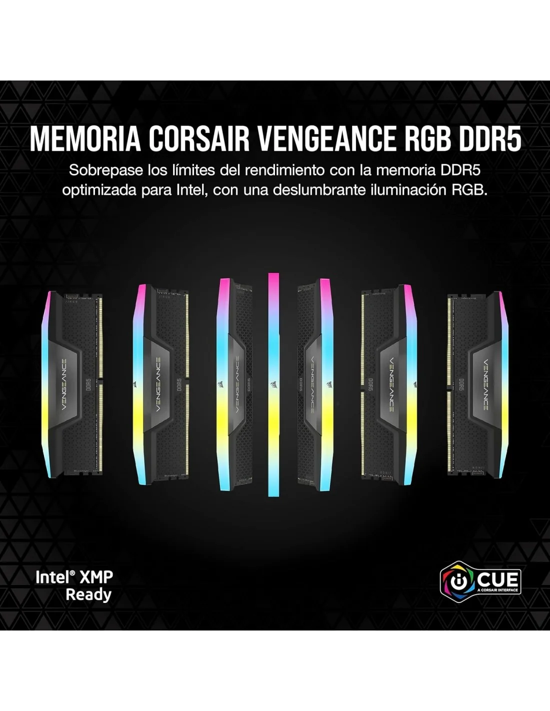 Corsair Vengeance RGB DDR5 6000MHz 32GB (2x16GB) CL30 Negra