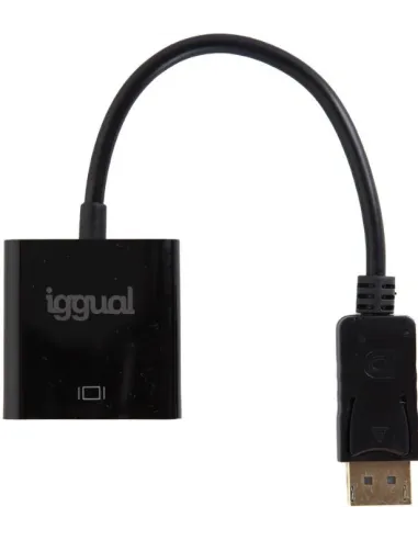 Iggual IGG319062 Adaptador de Imagen DisplayPort a VGA Full HD 20 cm Negro