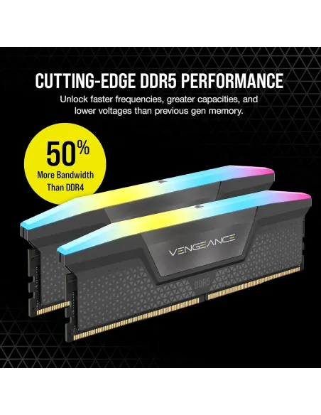 Corsair Vengeance DDR5 6000MHz 32GB (2x16GB) CL36 Memoria Dual AMD EXPO e Intel XMP Gris