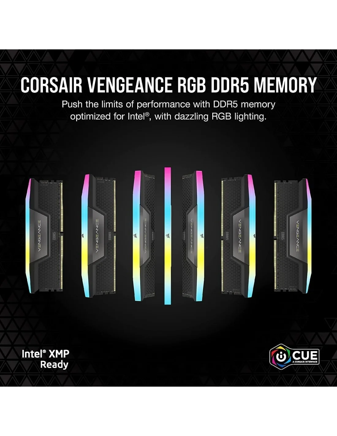 Corsair Vengeance RGB DDR5 6000MHz PC5-48000 32GB (2x16GB) CL36 Negra