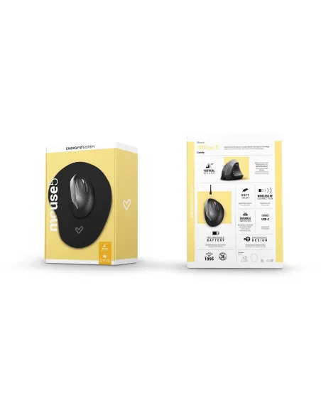 Energy Sistem Office Mouse 5 Comfy Ratón Inalámbrico Vertical 1600 DPI