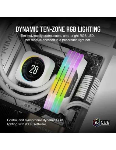 Corsair Vengeance RGB DDR5 6000MHz 32GB (2x16GB) CL36 Blanca