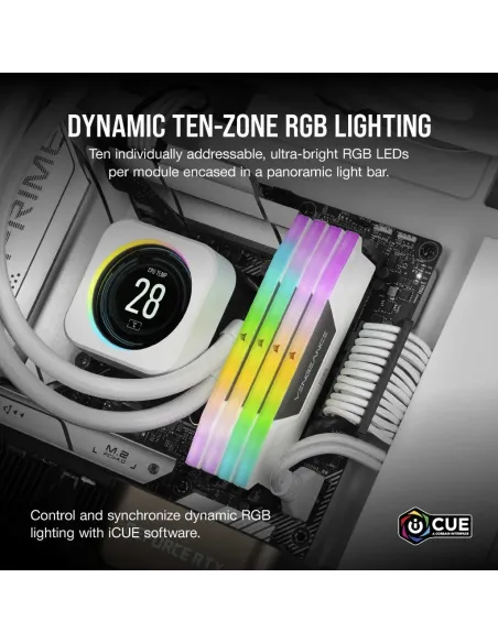 Corsair Vengeance RGB DDR5 6000MHz 32GB (2x16GB) CL36 Blanca
