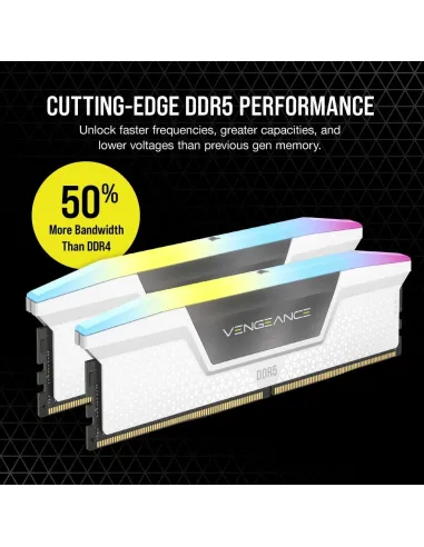 Corsair Vengeance RGB DDR5 6000MHz 32GB (2x16GB) CL36 Blanca