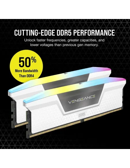 Corsair Vengeance RGB DDR5 6000MHz 32GB (2x16GB) CL36 Blanca