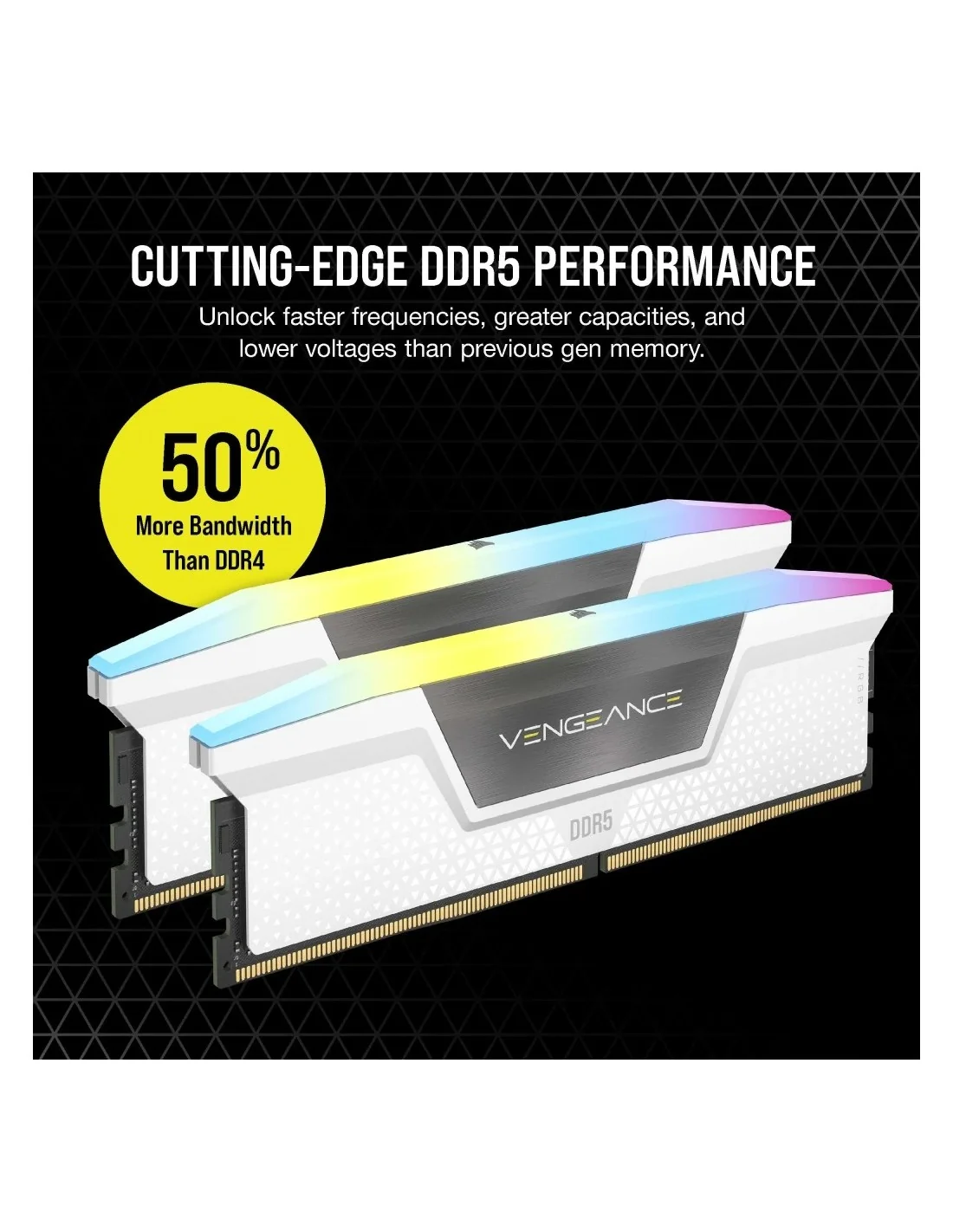 Corsair Vengeance RGB DDR5 6000MHz 32GB (2x16GB) CL36 Blanca