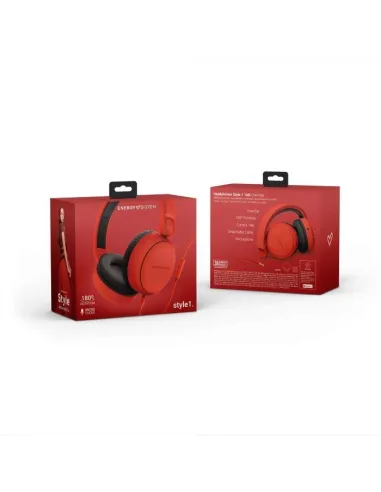 Energy Sistem Style 1 Talk Auriculares con Micrófono Rojo