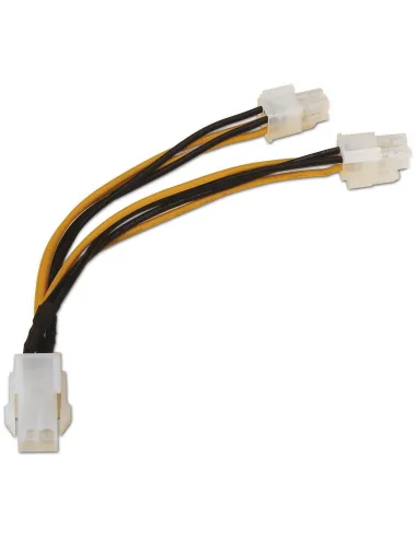 Aisens A131-0166 Cable Molex 4+4-Pins a 4-Pins 15cm Negro