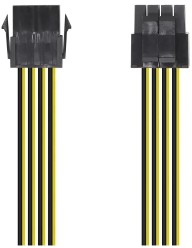 Aisens A131-0419 Cable Molex 8-Pins a 4+4-Pins 30cm Negro Amarillo