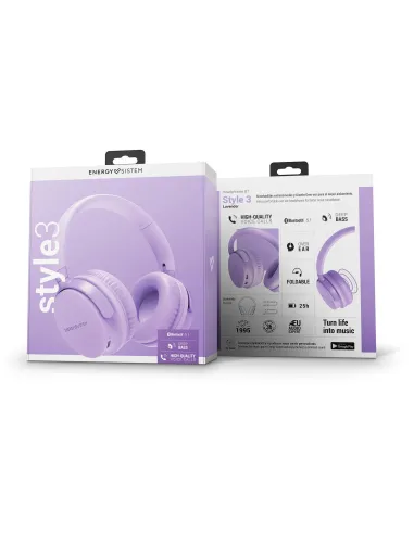 Energy Sistem Style 3 Lavender Auriculares Bluetooth Violetas