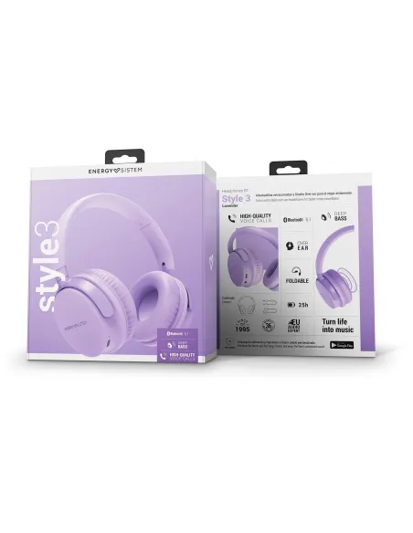 Energy Sistem Style 3 Lavender Auriculares Bluetooth Violetas