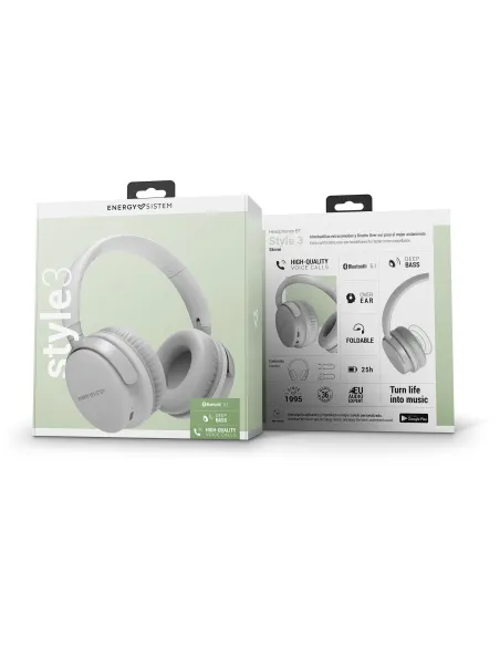 Energy Sistem Style 3 Stone Auriculares Bluetooth Grises