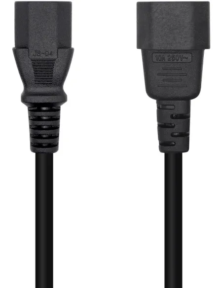 Aisens A132-0466 Cable de Alimentación C13 Acoplador a C14 Acoplador 3m Negro