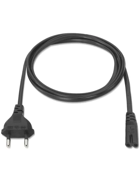 Aisens A132-0173 Cable de Alimentación CEE7/7 a C7 Acoplador 1,5m Negro