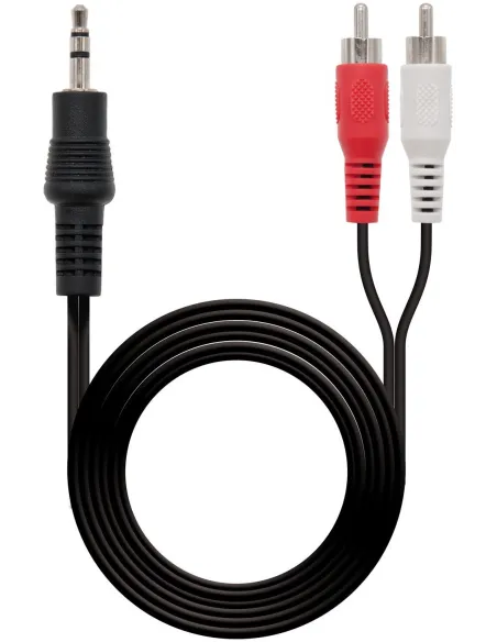 Nanocable 10.24.1310 Cables Jack 3.5mm a RCA M/M 10m Negro