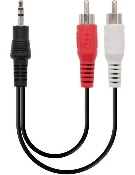 Nanocable 10.24.0305 Cables Jack 3.5mm a RCA M/M 5m Negro