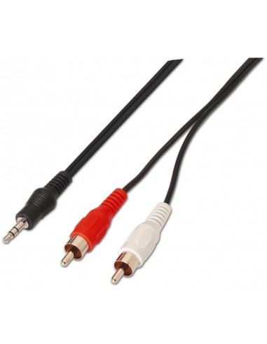 Aisens A128-0147 Cables Jack 3.5 mm a RCA M/H 1.5 m Negro