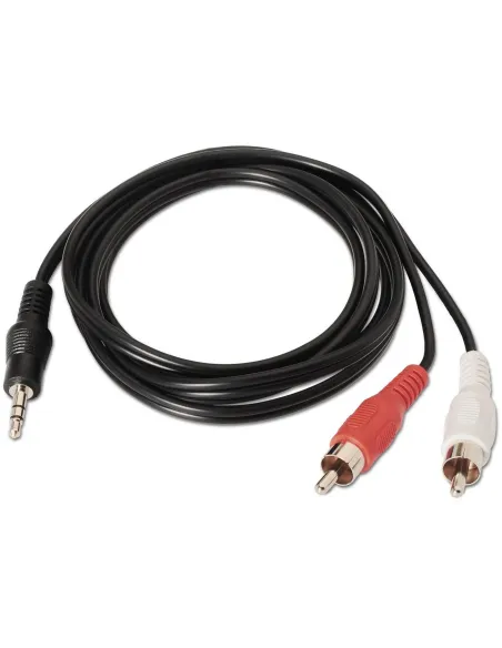 Aisens A128-0147 Cables Jack 3.5 mm a RCA M/H 1.5 m Negro