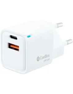 CoolBox COO-CUP-20CA Cargador USB-C/USB-A 20W Blanco-AATCAT0379