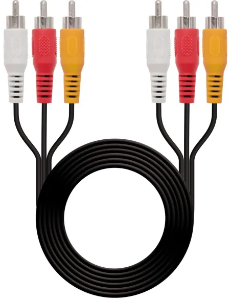 Nanocable 10.24.0802 Cable Jack RCA a RCA 1.8 m Negro