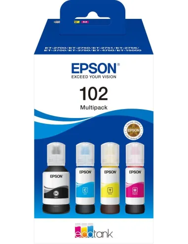 Epson 102 EcoTank Multipack Negro/Cian/Amarillo/Magenta
