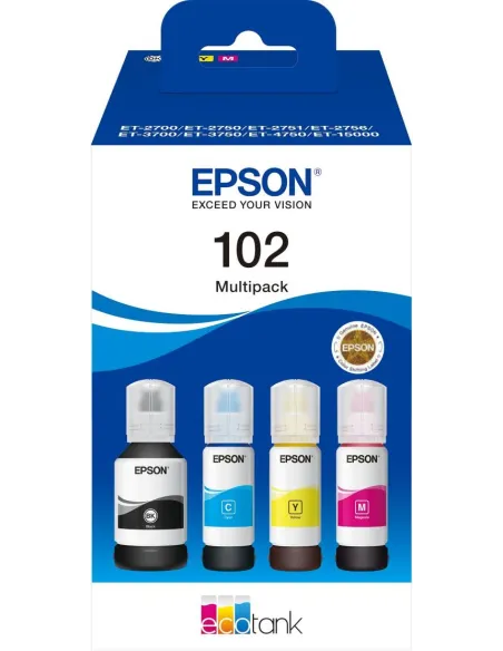 Epson 102 EcoTank Multipack Negro/Cian/Amarillo/Magenta