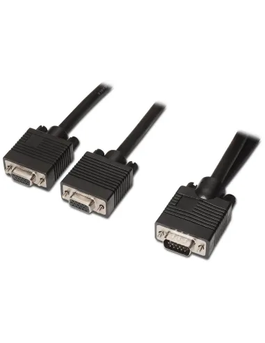 Aisens A113-0081 Cable VGA Macho a x2 Hembra QXGA 45cm Negro