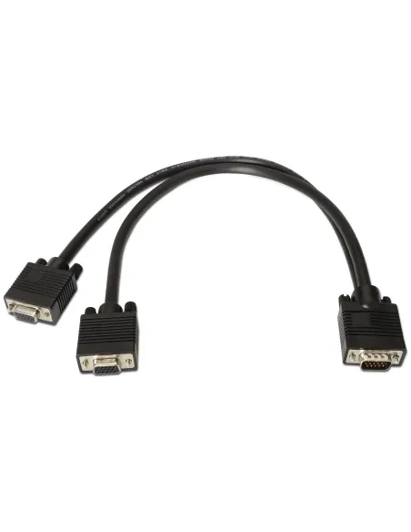 Aisens A113-0081 Cable VGA Macho a x2 Hembra QXGA 45cm Negro