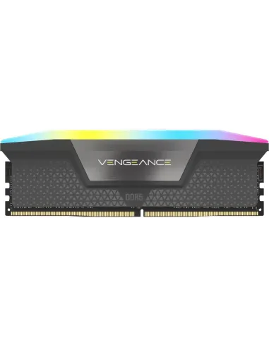 Corsair Vengeance RGB DDR5 5200MHz 64GB (2x32GB) CL40 Memoria Dual AMD EXPO e Intel XMP Gris
