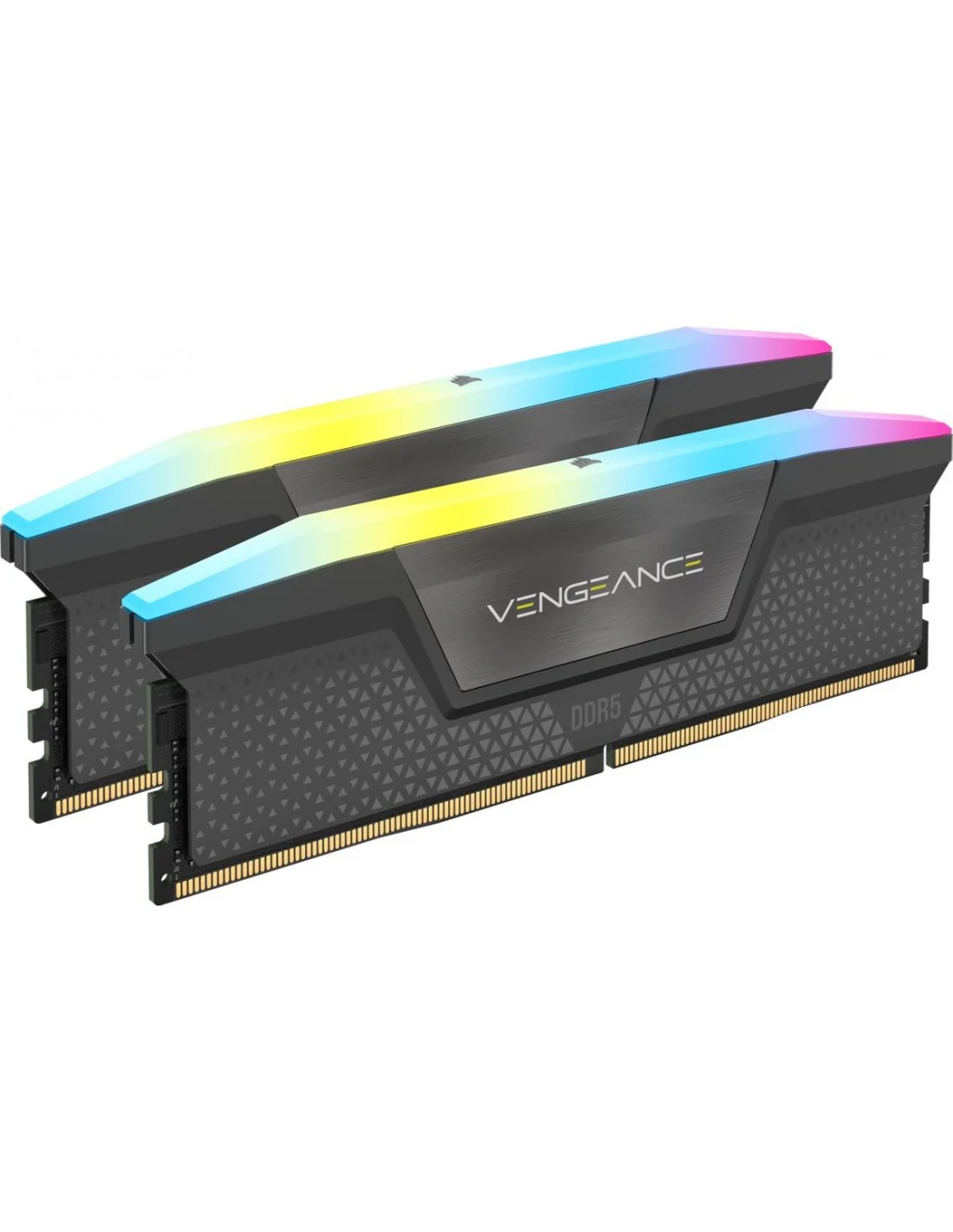 Corsair Vengeance RGB DDR5 5200MHz 64GB (2x32GB) CL40 Memoria Dual AMD EXPO e Intel XMP Gris