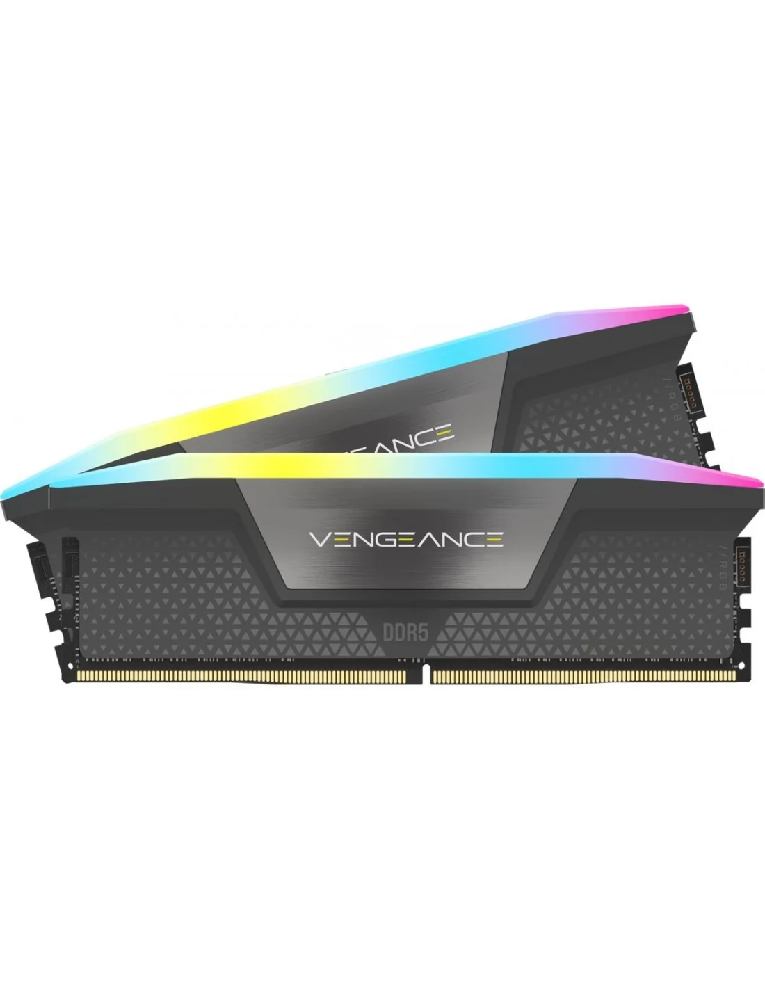 Corsair Vengeance RGB DDR5 5200MHz 64GB (2x32GB) CL40 Memoria Dual AMD EXPO e Intel XMP Gris