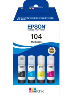 Epson 104 Botella de Tinta Negro/Cian/Amarillo/Magenta-CCICTO0829