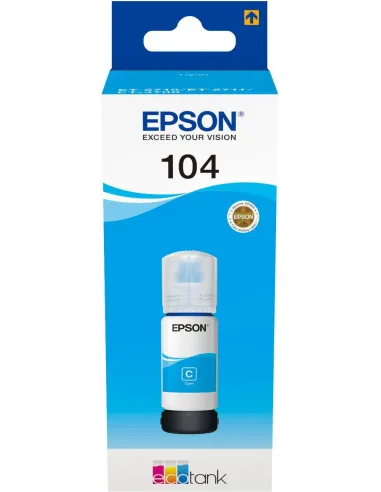 Epson 104 Botella Tinta Ecotank Cian 70ml