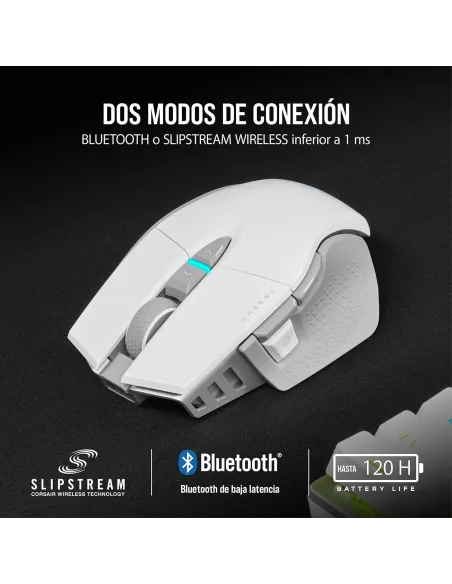 Corsair M65 RGB Ultra Wireless Ratón Gaming Inalámbrico 26000DPI Blanco