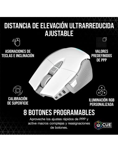 Corsair M65 RGB Ultra Wireless Ratón Gaming Inalámbrico 26000DPI Blanco