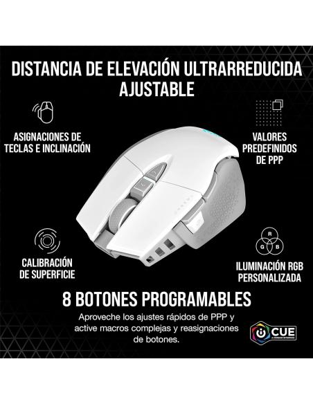 Corsair M65 RGB Ultra Wireless Ratón Gaming Inalámbrico 26000DPI Blanco