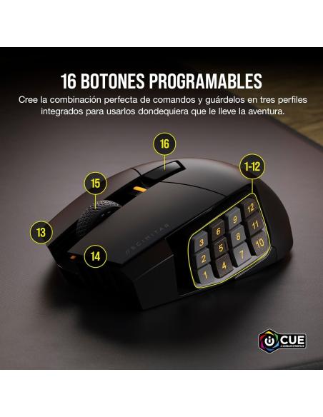 Corsair Scimitar Elite Wireless Ratón Óptico Gaming Inalámbrico MOBA/MMO 26000DPI