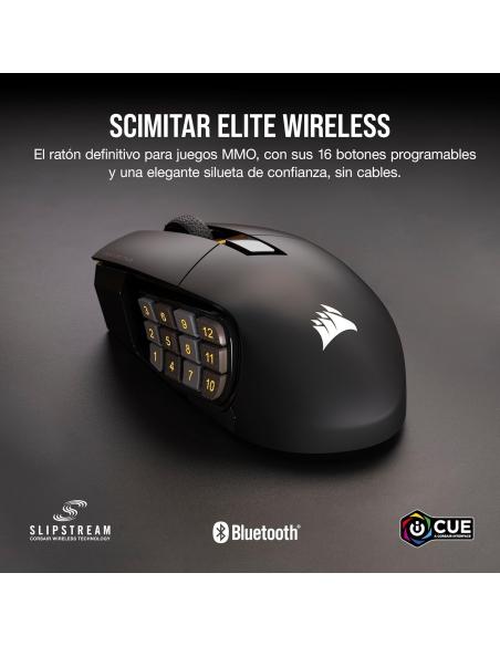 Corsair Scimitar Elite Wireless Ratón Óptico Gaming Inalámbrico MOBA/MMO 26000DPI