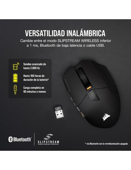 Corsair Scimitar Elite Wireless Ratón Óptico Gaming Inalámbrico MOBA/MMO 26000DPI
