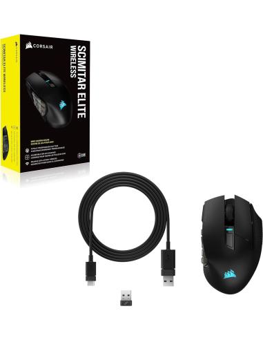 Corsair Scimitar Elite Wireless Ratón Óptico Gaming Inalámbrico MOBA/MMO 26000DPI