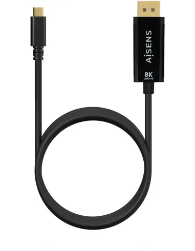 Aisens A109-0689 Conversor de Imagen USB-C a DisplayPort 8K 1,8 m Negro