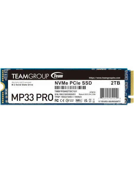Team Group MP33 PRO 2TB SSD M.2 PCIe 3.0 x4
