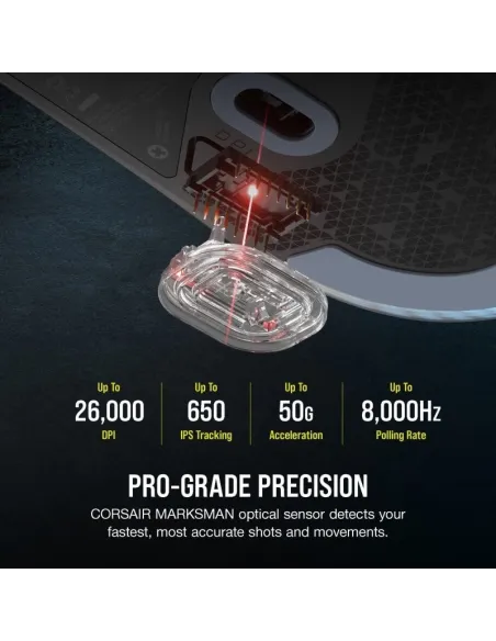 Corsair M75 RGB Ratón Gaming 26000 DPI Negro