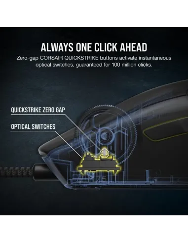 Corsair M75 RGB Ratón Gaming 26000 DPI Negro
